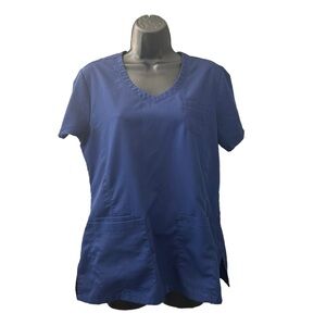 Grey's Anatomy by Barco Active Blue Professional Wear Scrub Top Size Medium